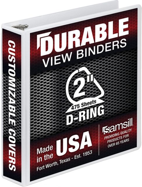 BINDER 2 IN DURABLE VIEW WHITE