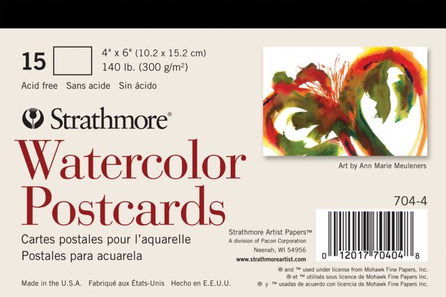 WATERCOLOR POSTCARDS BLANK 15 SHEETS