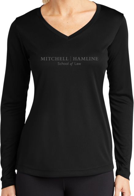 Mitchell Hamline Womens Performance Long Sleeve V Neck Shirt Mitchell Hamline School of Law - ONLINE ONLY