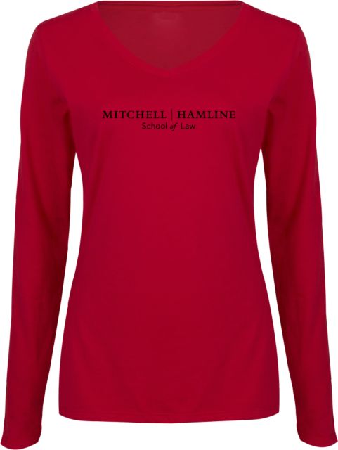 Mitchell Hamline Womens Long Sleeve V Neck Tee  Mitchell Hamline School of Law - ONLINE ONLY