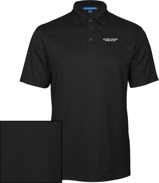 Mitchell Hamline Performance Fine Jacquard Polo Mitchell Hamline School of Law Flat Wordmark - ONLINE ONLY