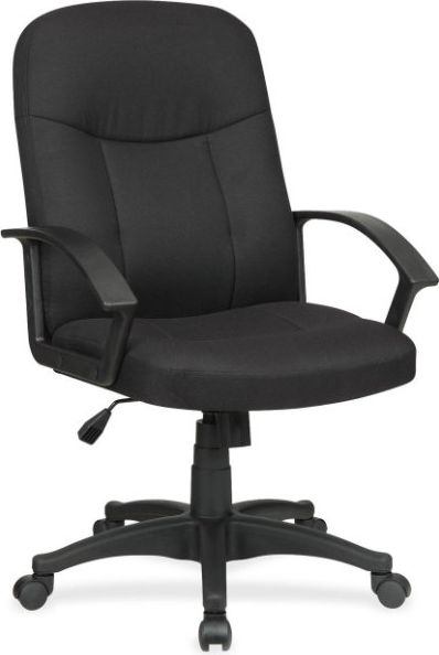 CHAIR BLK FABRIC MIDBACK LLR