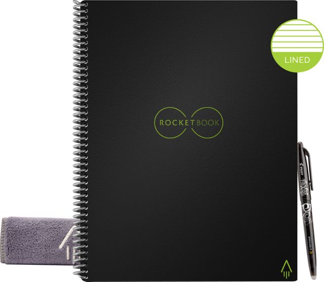 Rocketbook Core Smart Reusable Letter Size Notebook  8-1/2  x 11   1 Subject  Line Ruled  16 Sheets